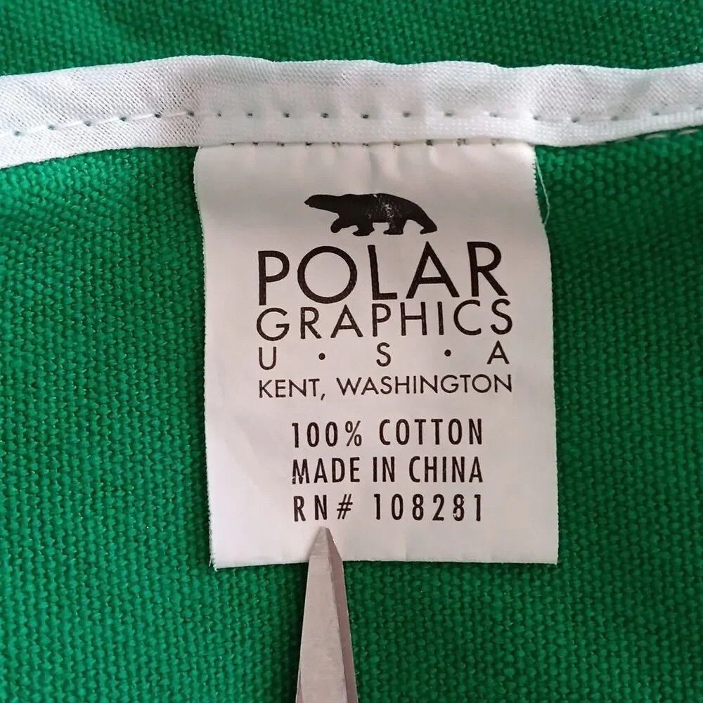 Polar Graphics Green Canvas Tote Vail Colorado Shopping Book Bag
